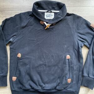 Trailwear by Penfield Sweatshirt Mens Sz M Black Shawl Neck Pullover Pockets
